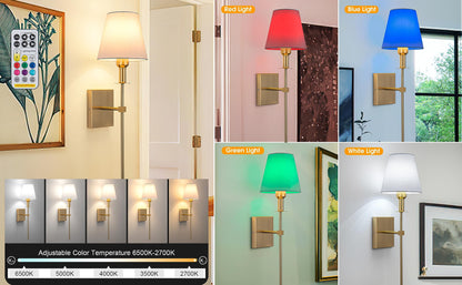 2 set Wall Light for Bedroom, Lounge, Dinning ( Color : Gold )